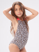 Load image into Gallery viewer, Leopard Girls Swimsuit
