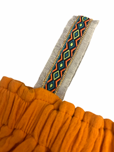 Orange Tribal Strap Top