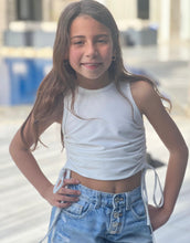 Load image into Gallery viewer, White Ruched Top