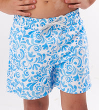 Load image into Gallery viewer, Blue Swirls Boys Swimshorts