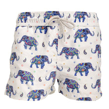 Load image into Gallery viewer, Elephant White Boys Swimshort